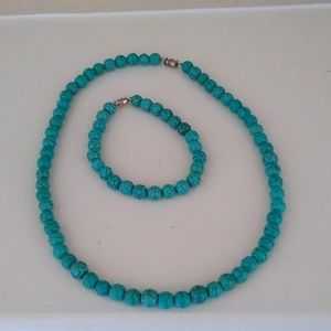 Handcrafted Turquoise Howlite Necklace